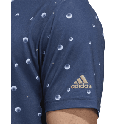 Adidas Ultimate365 Allover Print Golf Polo Shirt - Blue